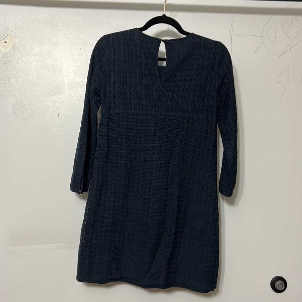 Madewell Sezane Thelma Lace Navy Shift Dress 0 - Gem